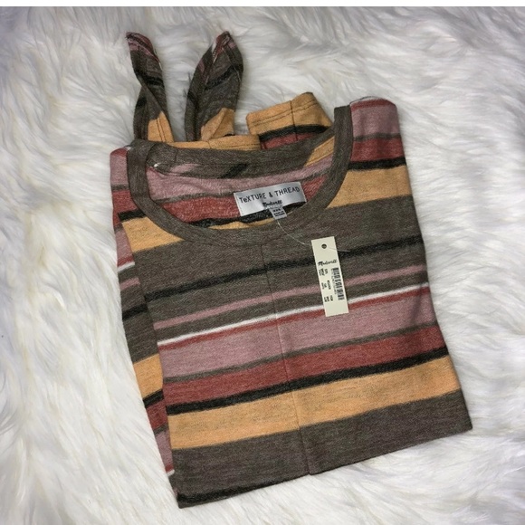 Texture & Thread Tie-Front Top Kieran Striped NWT - Picture 5 of 8